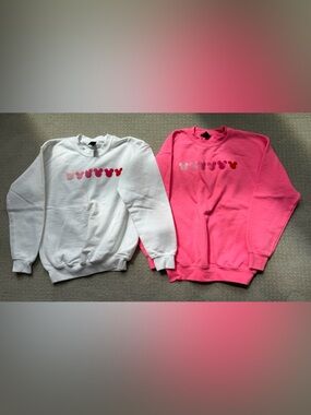 Kids Mickey Icon Crewneck Sweatshirt - White & Hot Pink